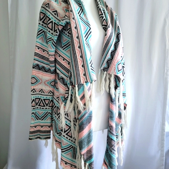 Billabong || 2000's 2012 BOHO FRINGE FESTIVAL CARDIGAN - Picture 4 of 9